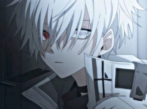 Anime White Hair Boy, Anime Monochrome, Anime Drawings Boy, Anime Angel, Dark Anime, Cute Anime Guys, White Hair, Cute Anime Character