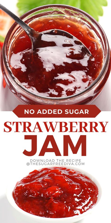 Sugar Free Jelly, Keto Jam, Healthy Jam, Sugar Free Jam Recipes, Sugar Free Strawberry Jam, Homemade Marmalade, Making Jam, Chia Seed Jam, Canned Pears