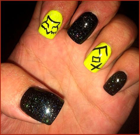 #fox #nails #yellow #black #black #fox #nails #yellow #fox #nails #yellow #black the cold-climate months are proper across the corner, and whether or not you may be going online from domestic for the the rest of 2020 or from time to time venturing into the office, locating the proper wintry weather outfit for paintings is key. But with regards to dressing for much less than applicable conditions, there are some variables one ought to bear in mind. As a result, bouts of concept may be few and Fox Racing Nails, Polish Decorations, Racing Nails, Superhero Nails, Future Nails, Fox Nails, Camo Nails, Hello Moto, Western Nails