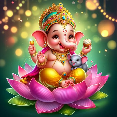 Ganapati Idol, Ganpati Photo, Ganesha Art Illustration, Ganesha Artwork, Medical Notes, Cat Portrait Painting, Ganesh Art Paintings, Wedding Background Images, Disney Canvas