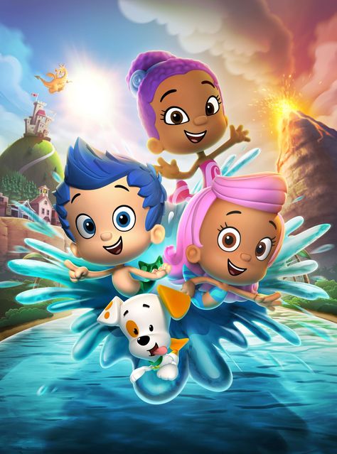 New Member of Bubble Guppies Zooli! Nick Jr's Bubble Guppies Wallpaper, Bubble Guppies Characters, Bubble Guppies Birthday, Kids Bubbles, Bubble Guppies, Nick Jr, Colorful Fish, Kids Shows, Nickelodeon