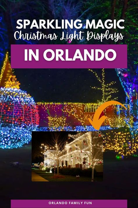 Experience the enchantment of Orlando's holiday lights with these dazzling displays. Click here to find out where to see Christmas lights in Orlando and make this holiday season unforgettable! 🎄 Orlando Christmas, Orlando Family, Visit Orlando, Florida Christmas, Christmas Light Displays, Christmas Light, Travel Items, Disney Christmas, Light Display