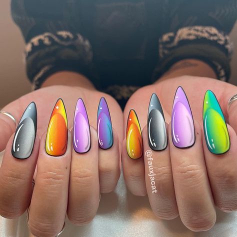 2d Nails, Pop Art Nails, Beauty Nails Design, Nail Pops, Nails Design With Rhinestones, Lines On Nails, Nail Art Designs Diy, Long Acrylic Nails Coffin, Acrylic Nails Coffin Short