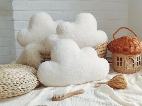 Cloud Pillow, Sherpa Cloud Cushion, Cloud Decor, Girl Decor Playroom Pillow, Nordic Decor, Nursery Pillow decor, Boucle Cloud Cushion Teddy https://etsy.me/3PokaUW #bedroom #teddycloudcushion #cloudcushion #cloudpillow #bouclecushion #nurserydecor #bouclecloudcushion Cute Kids Room, Cloud Decor, Cloud Decoration, Nursery Pillow, Bedroom Cozy, Moon Pillow, Cloud Cushion, Cozy Nursery, Beautiful Throw Pillows