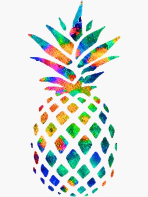 "Rainbow Pineapple" Sticker by erinaugusta | Redbubble Pineapple Pictures, Rainbow Pineapple, Pineapple Sticker, Pineapple Wallpaper, Tapestry Bag, A Rainbow, Wall Tapestry, Art Boards, Watercolor Painting