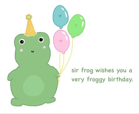 birthday card from sir frog Happy Birthday Frog, Birthday Frog, Meme Reaction, Birthday Cartoon, Art Painting Gallery, Cute Funny Quotes, Pocket Cards, Painting Gallery, Birthday Gif