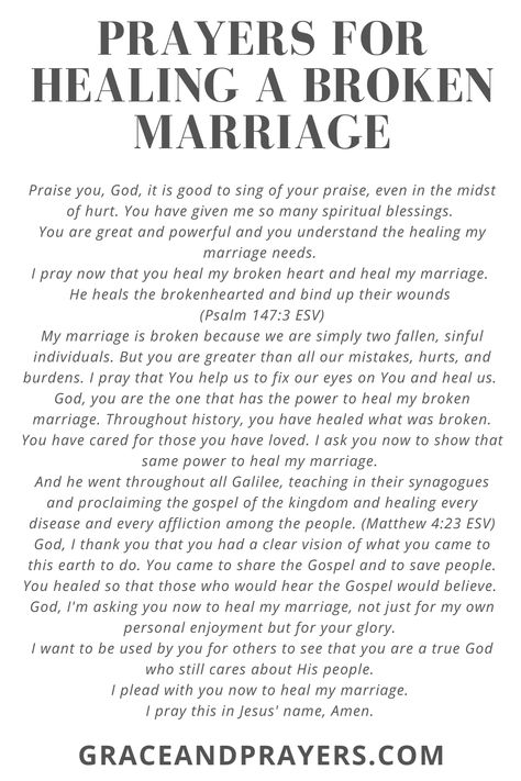 Are you seeking prayers for a broken marriage? Then we hope these 9 powerful prayers will help you reach God and help mend your marriage! Click to read all prayers for a broken marriage. Broken Trust In Marriage, Prayers For Broken Marriage, Prayers For Marriage Restoration, Prayer For Troubled Marriage, Prayers For Marriage, Fixing Marriage, Prayer For Marriage Restoration, Healing Marriage, Prayer For My Marriage