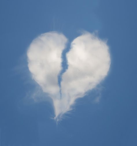 Broken heart shaped cloud. Against blue sky #Sponsored , #ADVERTISEMENT, #ad, #heart, #sky, #blue, #Broken Blue Sky Illustration, Heart Sky, Broken Clouds, Heart Cloud, Sky Illustration, Shattered Heart, Sky Images, Cloud Photos, Heart Break