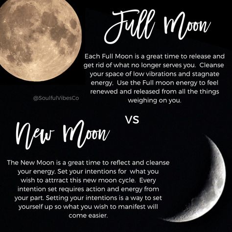 New Moon in Taurus is approaching (Saturday!) Now is a great time to share with you all the differences between the Full Moon🌕 and the New Moon🌑 - *Clears Throat* Full Moon energy is great for releasing and cleansing old energy, and welcoming in the fresh positive energy you need to recharge. New Moon energy is the best time to set new intentions and spring into action to see what you want to come to fruition manifest itself. New Moon Intentions, New Moon Full Moon, Moon Magick, Moon Energy, Moon Spells, Moon Rituals, Moon Full, Moon Ritual, New Moon Rituals