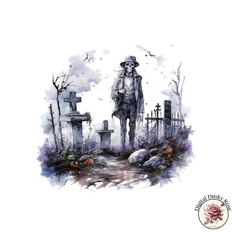 Watercolor Halloween Zombies Clipart: Fancy Spooky Characters for Party Invitations and Halloween Decor https://digitalduskyrose.etsy.com/listing/1780039343 Bring your Halloween designs to life with our Watercolor Halloween Zombies Clipart collection. Featuring fancy spooky characters, these high-resolution watercolor illustrations are perfect for adding a fun yet eerie touch to your Halloween party invitations, scrapbooking, and decor. These zombies, dressed to impress, will add a playful ... Creepy Watercolor Art Paintings, Graveyard Watercolor, Creepy Watercolor Art, Vampire Watercolor Art, Watercolour Horror Art, Zombie Clipart, Zombie Halloween, Halloween Party Invitations, Halloween Design