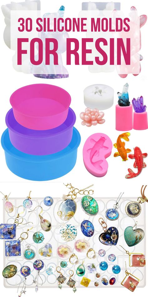 Molds For Resin Jewelry, Where To Buy Resin Molds, Resin Craft Molds, Silicon Molds For Resin, Diy Resin Molds Ideas, How To Make Your Own Silicone Molds, Resin Molds Ideas, Epoxy Resin Rings, Resin Molds Diy