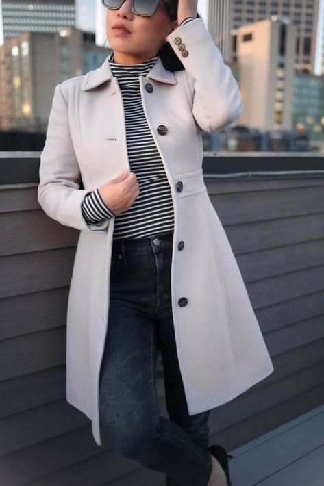 JCrew lady day coat petite review Ladies Long Coat Design, Winter Dress Coats Women, Ladies Coats Classy, Ladies Coat Design Winter, Petite Coats For Women, Coat For Short Women, Women’s Coats, Classic Coats For Women, Long Coats For Women Casual