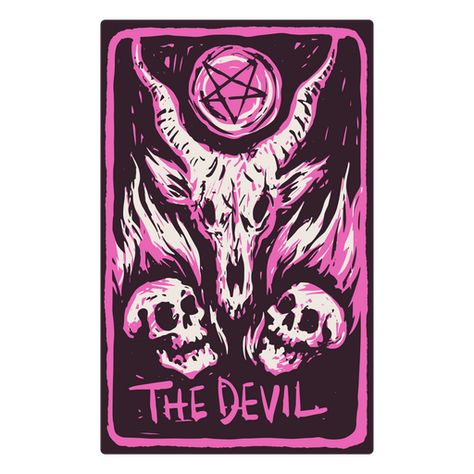 The Devil card in a skeleton-themed tarot PNG Design Taro Cards Design, Tarot Card Design Ideas, The Devil Tarot Tattoo, Terra Cards, Tarot Cards Design, The Devil Tarot Card, Devil Tarot Card, The Devil Tarot, Tarot Cards Art Illustration