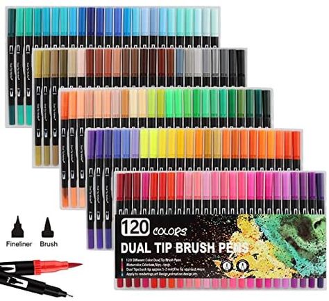 Best Markers, Stylo Art, Calligraphy Markers, Brush Pen Art, Watercolor Brush Pen, Calligraphy Drawing, Brush Markers, Coloring Supplies, Brush Pens