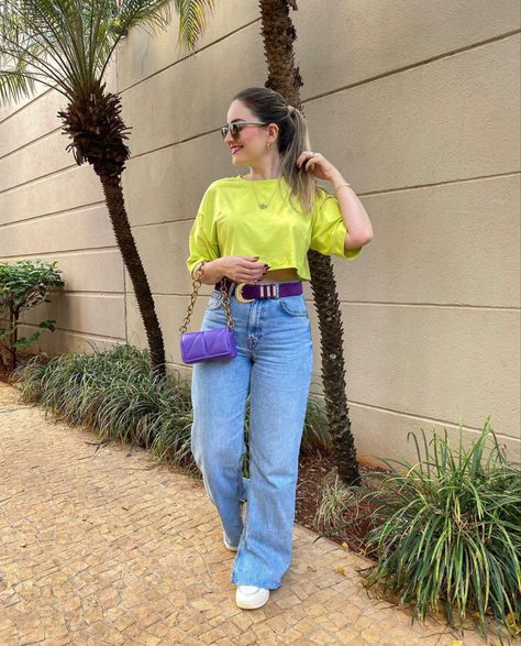 Verde Lima, Top Moda, Moda Jeans, Color Block, Mom Jeans, Pants, Color, Trousers