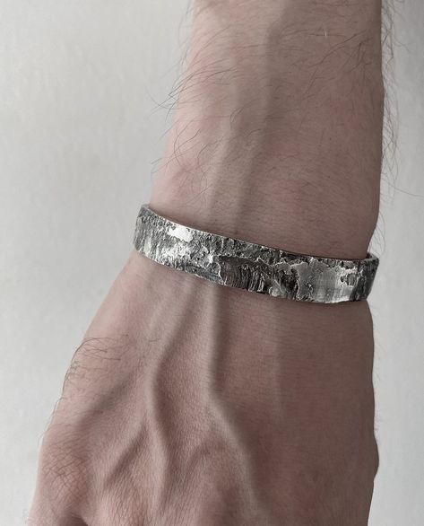 Wide silver cuff bracelet SEA CALM.Unusual unique | Etsy Men Bracelet Metal, Men’s Cuff Bracelet, Silver Bracelets For Men Unique, Mens Jewelry Aesthetic, Mens Silver Cuff Bracelet, Masculine Aesthetic, Men Stone Bracelet, Silversmith Jewelry, Engagement Ring For Him