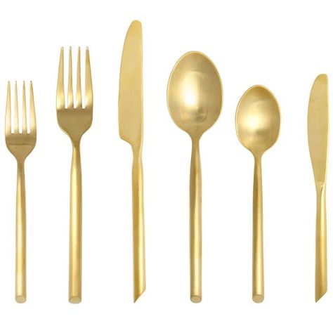 Where to find Capri Gold Cutlery in Toronto Art Of Plating, Gold Fork, Gold Cutlery, Gold Flatware, Event Solutions, Dinner Fork, Pottery Barn Teen, Flatware Set, Joss And Main