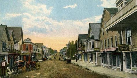 The early years of Caribou, Maine before it was a city. Caribou Maine, Aroostook County, Canada History, Main Street Usa, Horse Carriage, Antique Postcard, Quebec Canada, Old Postcards, Staten Island