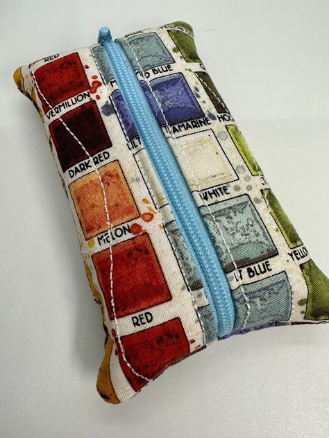 Paint Chip Tissue Pouch/zippered Tissue Holder/toiletry Bag/travel Tissue Case/tampon Holder/pouch/pocket Size Tissue Holder/handmade Gift - Etsy Canada Tampon Holder, Tissue Pouch, Sew Bags, Tissue Case, Paint Chip, Travel Cases, Tissue Holder, Toiletry Bag Travel, Paint Chips