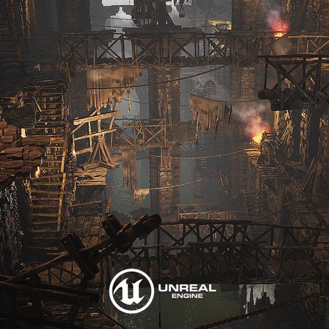 Dungeon Souls Unreal Engine Environment, Vasiliy Poryagin on ArtStation at https://www.artstation.com/artwork/284L4K Unreal Engine Environment Art, Unreal Engine Environment, 3d Game Environment, Mork Borg, Art Examples, Fantasy Background, Game Environment, Environment Art, Virtual Design