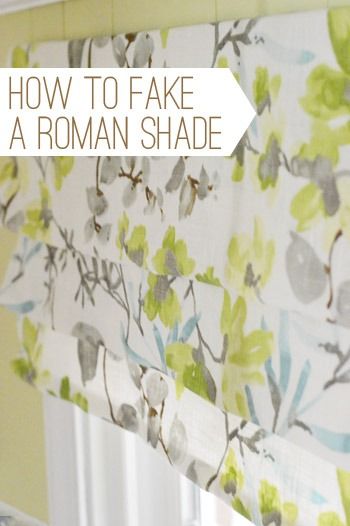 How To Make A Fake Roman Shade | Young House Love Kitchen Sink Window Treatments, Window Coverings Diy, Roman Blinds Diy, Kitchen Window Blinds, Sink Window, Diy Valance, Faux Roman Shade Valance, Kitchen Sink Window, Simple Window Treatments