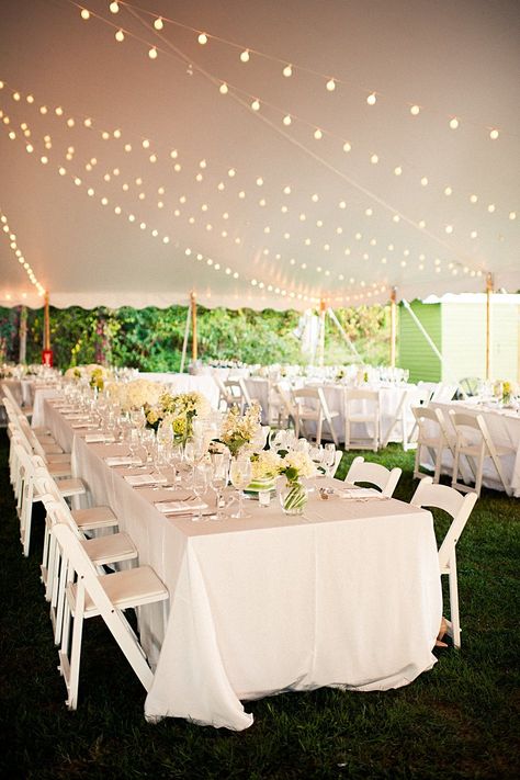 White Tent Wedding, Tent Wedding Reception, Romantic Wedding Receptions, Nautical Wedding Theme, Yard Wedding, Tent Decorations, Rhode Island Wedding, Tent Reception, Chair Table