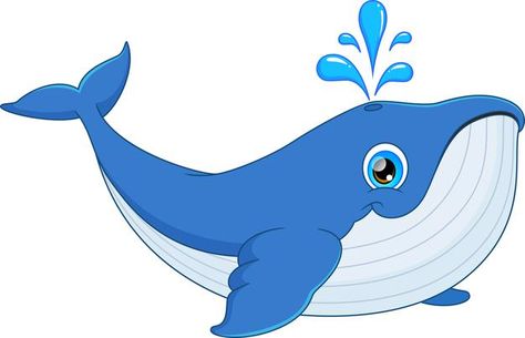 Blue Whale Pictures, Blue Whale Illustration, Whale Images, Whale Cartoon, Swimming Cartoon, Cute Cartoon Fish, Whale Pictures, Fish Pictures, Fish Cartoon