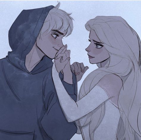 Jelsa Fanart, Disney Ships, Jack Frost And Elsa, Jack And Elsa, Disney Princess Fan Art, Disney Couples, Pinturas Disney, Disney Princess Art, Princess Art