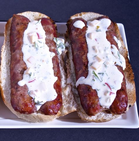 Tailgate Recipes - Open Faced Smoked Sausage Sandwiches