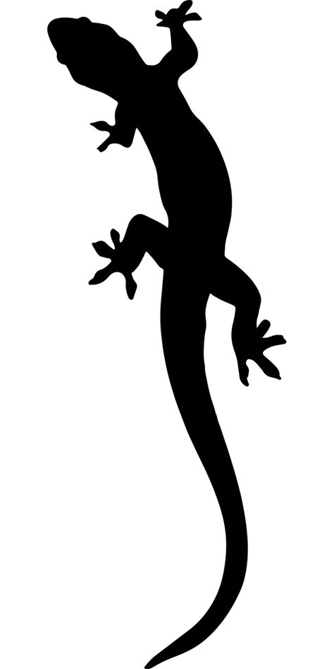 Animal, Gecko, Lizard, Reptile, Salamander, Silhouette Gecko Wall Art, Lizard Tattoo, Animal Outline, Deco Jungle, Animal Stencil, Silhouette Clip Art, Silhouette Stencil, Animal Silhouette, Scroll Saw Patterns