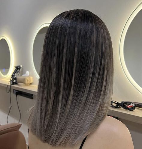 Popular Hairstyles For 2023, 2023 Hair Color, Ash Balayage, Shades Of Silver, Hairstyles For 2023, Black Hair Balayage, Ash Hair Color, Trending Colors, 2023 Hair