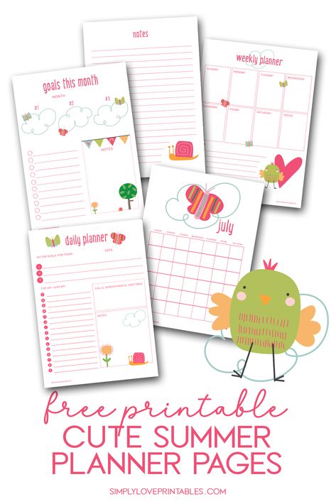 Printable Meal Planner Monthly, Daily Planner Book, Free Printable Monthly Planner, Love Printables, Scrapbook Recipe Book, Planner Goals, Planner Calendar Printables, Happy Planner Printables, Monthly Printable