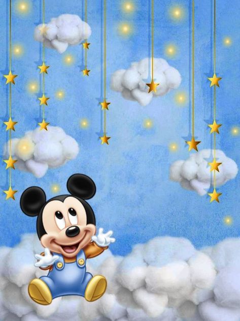 Mickey bebe fondo con estrellas en 2022 | Mickey mouse de bebé, Imagenes de mickey bebe, Fiesta del principito Mickey Baby Birthday, Mickey Mouse Background, Miki Mouse, Mickey Baby Showers, Baby Boy Invitations, Mickey Mouse Baby Shower, Mickey Mouse Clubhouse Birthday Party, Birthday Party Images