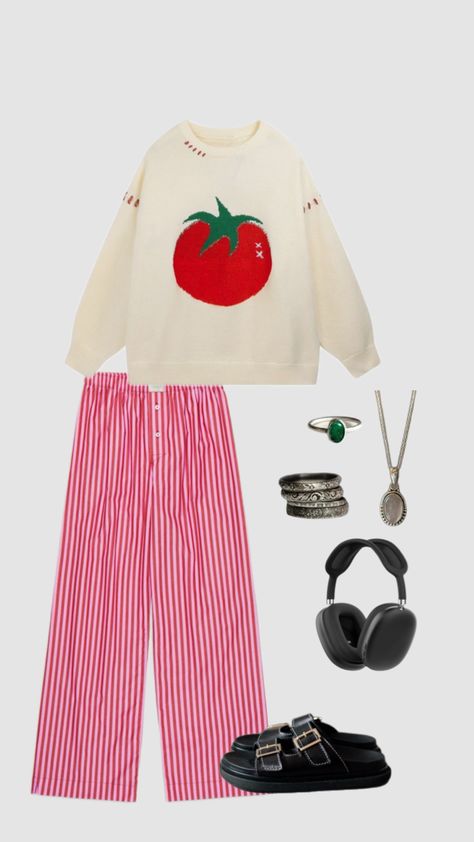 #outfit #fit #pants #sandals #summer #stripedpants #beachoutfit #jewelry #red Red Striped Pants Outfit, Red Striped Pants, Striped Pants Outfit, Stripe Pants Outfit, Fit Pants, Striped Pants, Sandals Summer, Pants Outfit, Beach Outfit