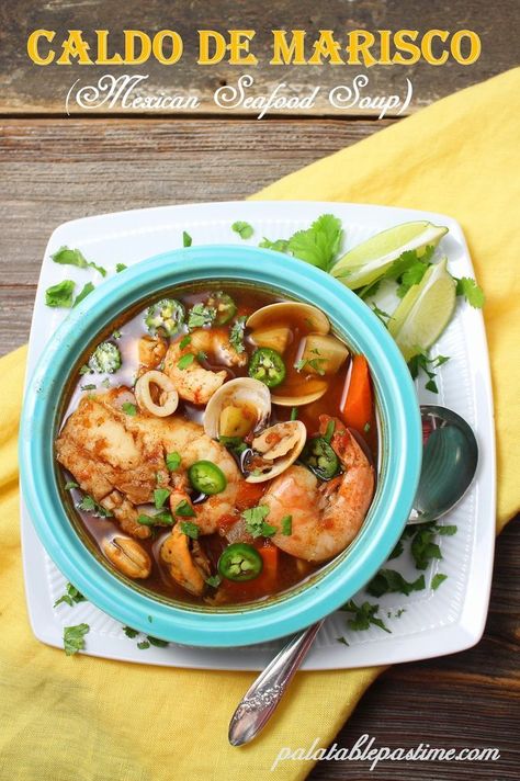 Mexican Seafood Soup, Seafood Soup Recipes, Mexican Seafood, Seafood Mix, Mexican Soup, Fish Soup, Seafood Soup, Seafood Dinner, Mexican Dishes