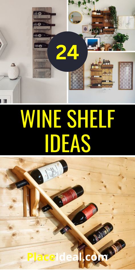 24 Wine Shelf Ideas: Stylish and Practical Solutions for Every Space Wine Shelf Ideas, Trending Interior Design, Modern And Rustic Decor, Wine Shelf, Wine Shelves, Dark Wood Stain, Wine Display, Wine Decor, Wood Designs