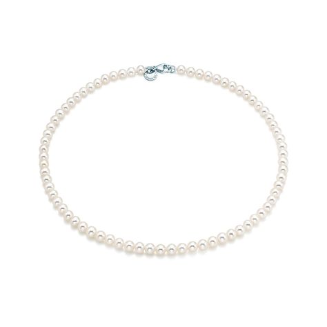 Ziegfeld Collection Pearl Necklace with a Silver Clasp, 5-6 mm | Tiffany & Co. US International Jewelry, Tiffany And Co, Freshwater Cultured Pearls, Tiffany Blue, High Jewelry, Cultured Pearls, Tiffany & Co., Christmas List, Delicate Bracelet