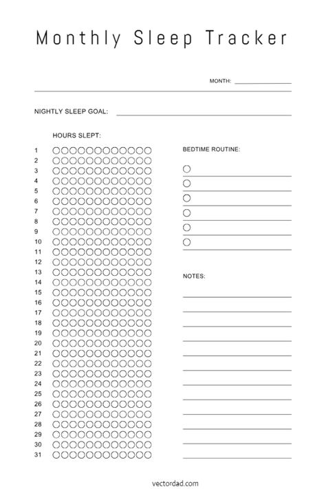 Sleep Tracker Template, Tracker Bullet Journal Printable, Monthly Sleep Tracker, Sleep Tracker Bullet Journal, Month Tracker, Better Sleep Habits, Template Free Printable, Wellness Tracker, Tracker Free