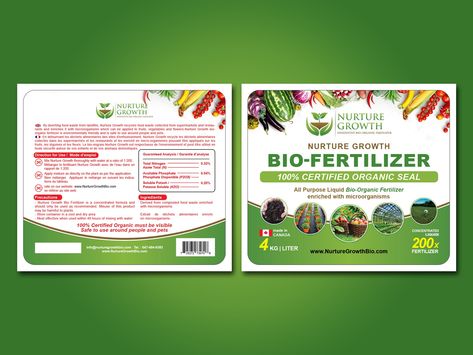 Label Design by Ali Barakat Emara on Dribbble Fertilizer Bottle Label Design, Agriculture Packaging Design, Vouchers Design, Fertilizer Packaging Design, Gardening Packaging, Cereals Packaging Design, Label Designing, Cereal Packaging, Vegetable Design