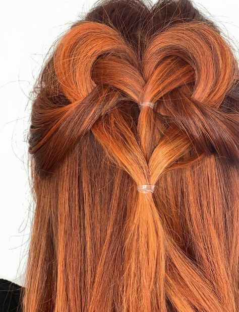 Heart Themed Hairstyle, Girls Valentine’s Day Hair, Kids Valentine’s Day Hair, Valentines Day Hairstyles Straight Hair, Valentine’s Day Dance Hairstyles, Braid Heart Hairstyles, Valentine’s Day Updo, Valentine's Hair Styles For Women, Valentines Day Hair Ideas