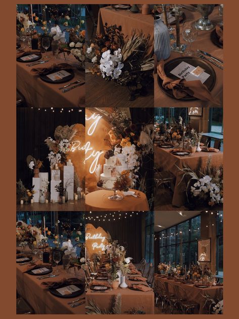 Best Caramel Birthday Party Ideas – OSTTY Brown Theme Birthday Party, Brown Birthday Theme, Shades Of Brown Party, Rustic Birthday Party Ideas, Rustic Birthday Party Decorations, Rustic Birthday Parties, Dream Birthday, Filipino Wedding, Moms 50th Birthday