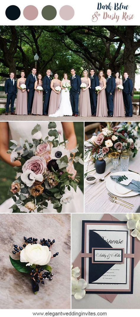 Garden Wedding Colors, Rose Romantic, Wedding Color Combos, Wedding Color Trends, Trending Colors, Dusty Rose Wedding, Romantic Garden Wedding, Wedding Colors Blue, Have Inspiration