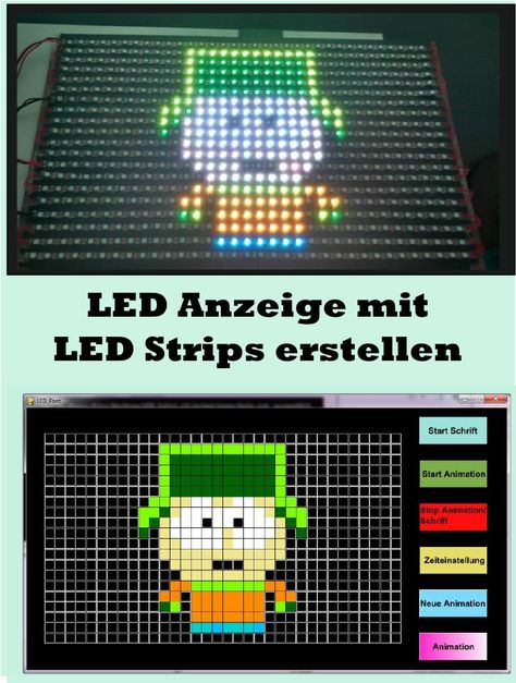 LED Matrix Animationsoftware mit Arduino oder Teensy betreiben. Anleitung zum Nachbauen mit Schaltplan und Codes... #python#ledmatrix#teensy#led Arduino Led, Electronics Poster, Esp8266 Arduino, Diy Bbq, Diy Gadgets, Led Matrix, Raspberry Pi Projects, Diy Display, Retro Gadgets