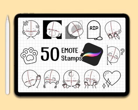 Chibi Emote Base Stamps for Procreate - 50+ cute anime figures perfect for Twitch, Discord and other social media platforms. #procreate #anime #emote #twitch . #Croquis #Emote_Base #Procreate_Anime #Emotes_Discord Emote Base, Cute Anime Figures, Expression Reference, Emotes Discord, Best Procreate Brushes, Procreate Ipad Art, Procreate Brushes Free, Procreate Ipad, Twitch Emotes