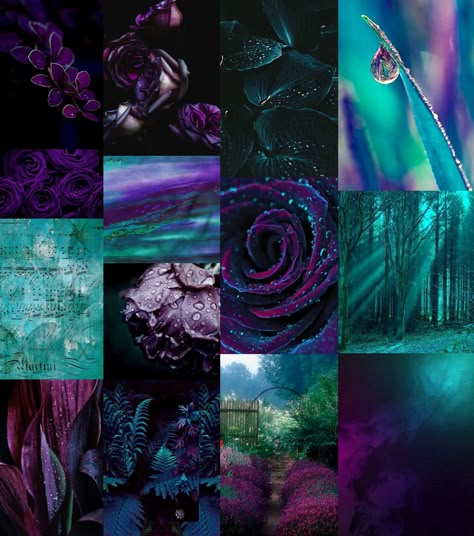 Colors That Go With Amethyst, Mystical Colour Palette, Purple Green Teal Color Palette, Blue Green Purple Gold Color Palette, Jewel Tone Branding Board, Mystical Color Pallete, Enchanted Forest Color Palette, Purple And Teal Aesthetic, Purple Turquoise Gold Color Palette