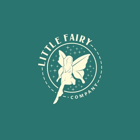 Pixie Logo Design, Fairy Logo Design Ideas, Fairy Branding, Fashion Boutique Names Ideas, Boutique Names Ideas Unique, Fairy Packaging, Fairy Logo Design, Fairytale Logo, Magical Logo