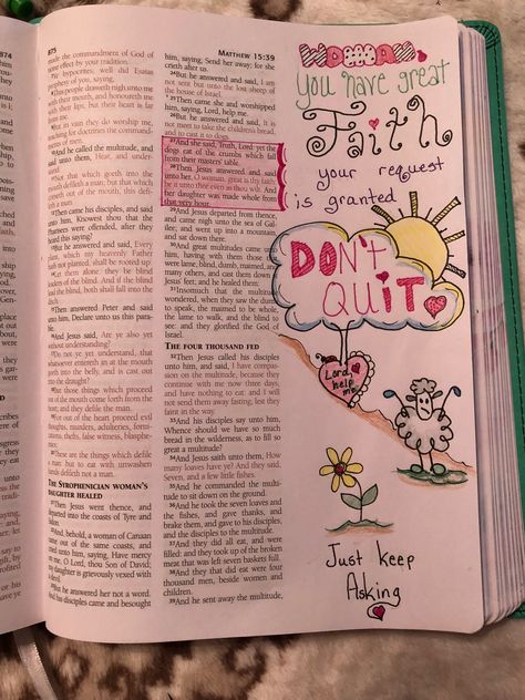 Matthew Bible Journaling, Mathew 7, Matthew 27, Matthew Bible, Matthew 15, Holy Girl, Bible Journal, Doodle Art Designs, Bible Journaling