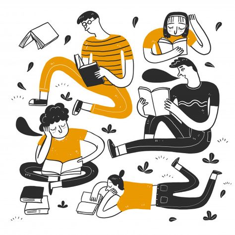 People reading on the park. Premium Vector | Premium Vector #Freepik #vector #people #book #design #hand Easy Essay, 100 Books, Gifts For Book Lovers, Writing Assignments, Reading Log, Log Book, 캐릭터 드로잉, People Illustration, Graphic Editing