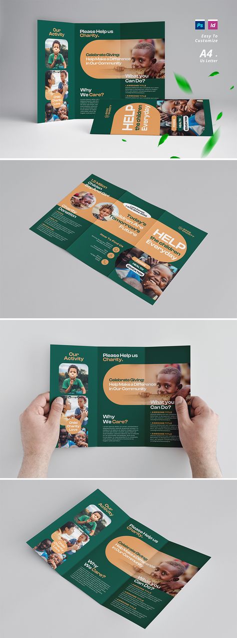 Charity Brochure Design Layout, Non Profit Brochure Design, Charity Brochure Design, Non Profit Brochure, Charity Graphic Design, Volunteer Brochure, Nonprofit Brochure, Charity Brochure, Unique Brochure Design