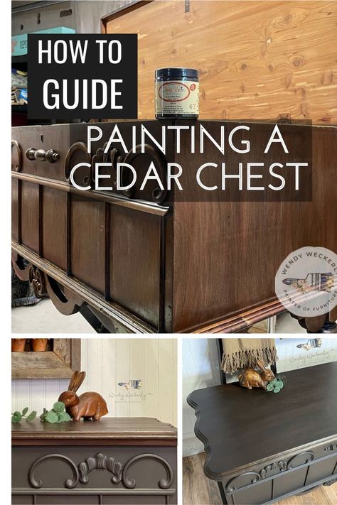 Hope Chest Diy, Hope Chest Makeover, Cedar Chest Redo, Painted Cedar Chest, Chests Diy, Chest Makeover, Chalk Paint Makeover, Chest Ideas, Chest Furniture